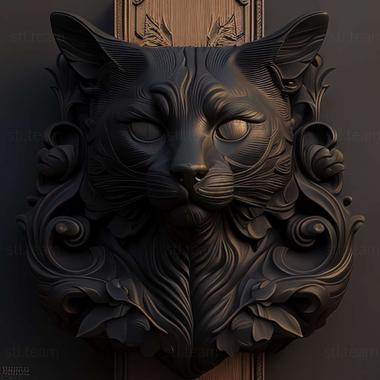 3D модель Чорний кіт BuGIPS (STL)